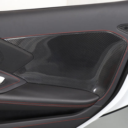 C8 Corvette Hard Carbon Fiber Door Panel Insert Covers | Next-Gen Carbon