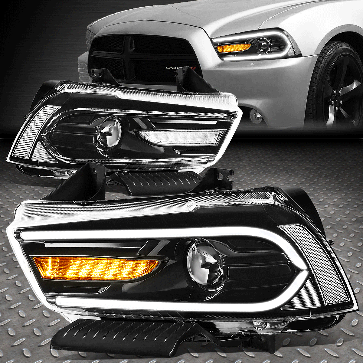 2011 - 14 Dodge Charger LED Projector Sequential Headlights
