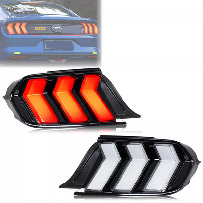 2015 - 23 Mustang S650 Style Clear Euro LED Sequential Tail Lights