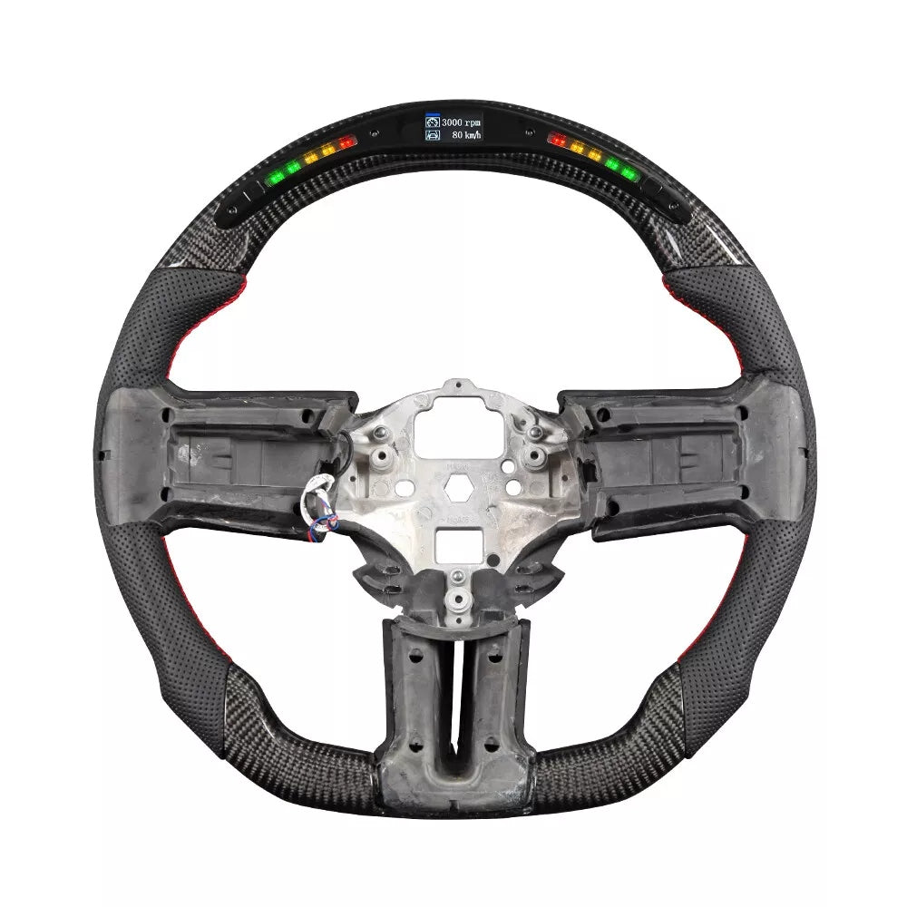 2010 - 14 Ford Mustang LED RPM Carbon Fiber Steering Wheel | Next-Gen Carbon