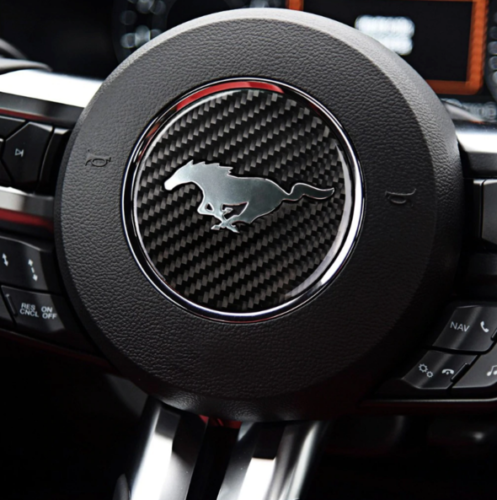 2015 - 23 Ford Mustang Real Carbon Fiber Steering Wheel Cover | Next-Gen Carbon