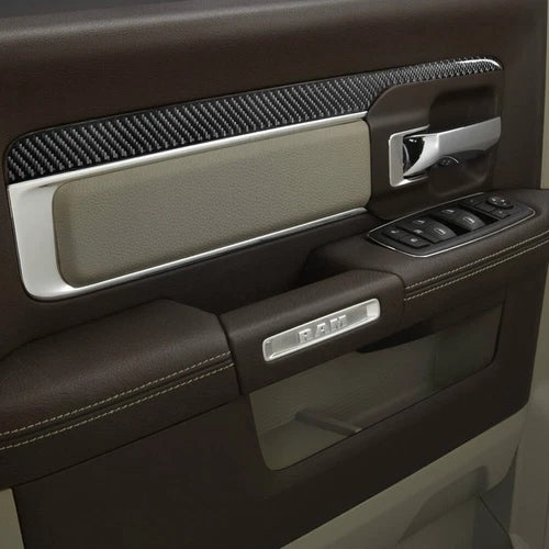 2016 - 18 Dodge Ram Carbon Fiber Interior Door Panel Trim | Next-Gen Carbon