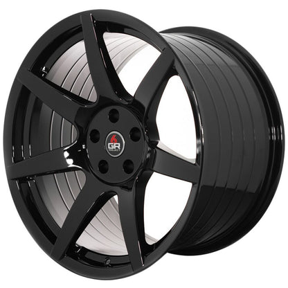 2015-24 Mustang 19'' Project 6GR Seven Spoke Black Staggered Concave Wheels