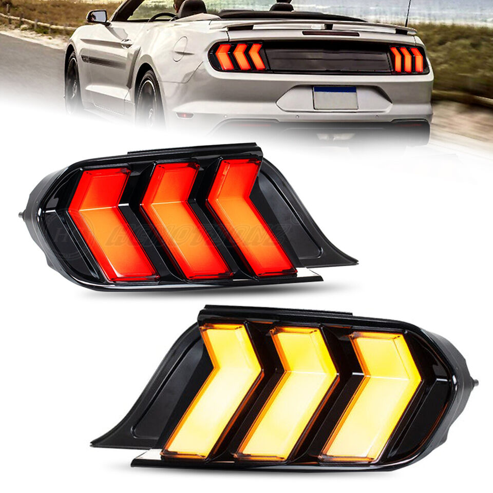 2015 - 23 Mustang Clear Euro S650 Style LED Sequential Tail Lights