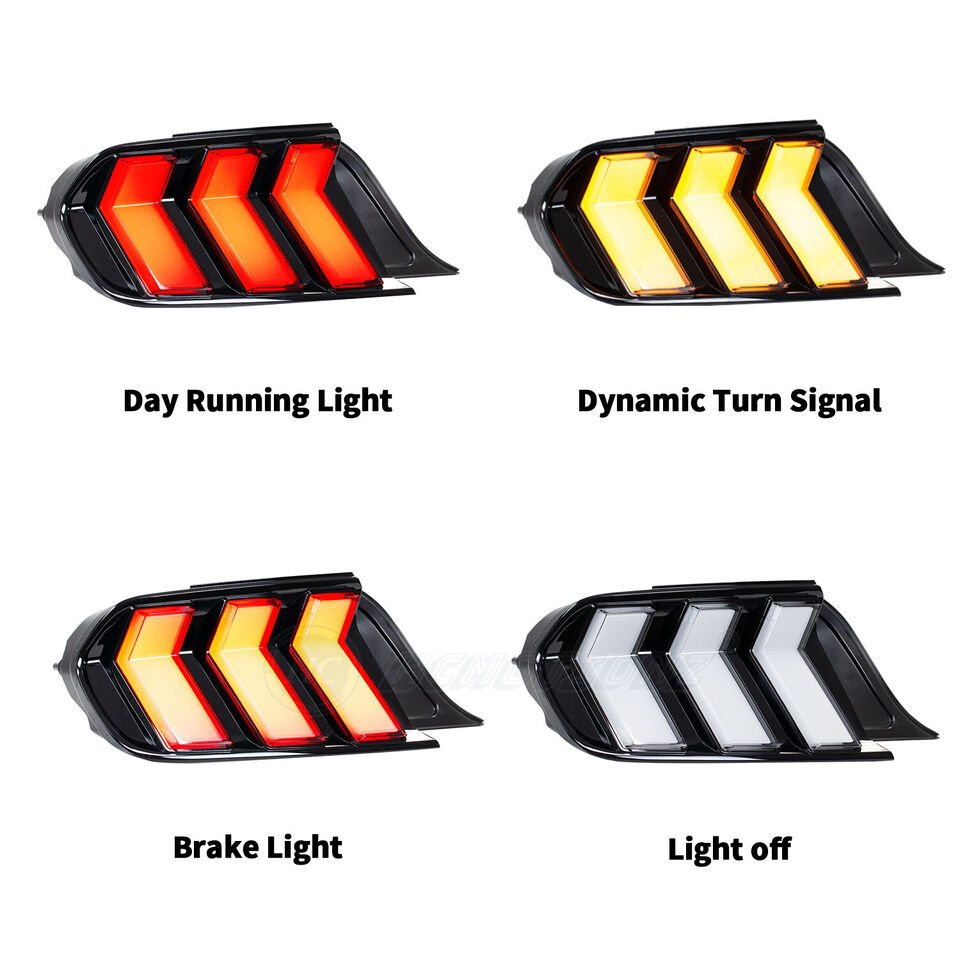 2015 - 23 Mustang Clear Euro S650 Style LED Sequential Tail Lights