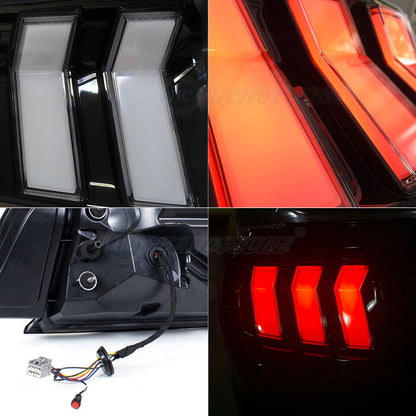 2015 - 23 Mustang Clear Euro S650 Style LED Sequential Tail Lights