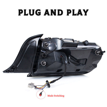 2015 - 23 Mustang Clear Euro S650 Style LED Sequential Tail Lights