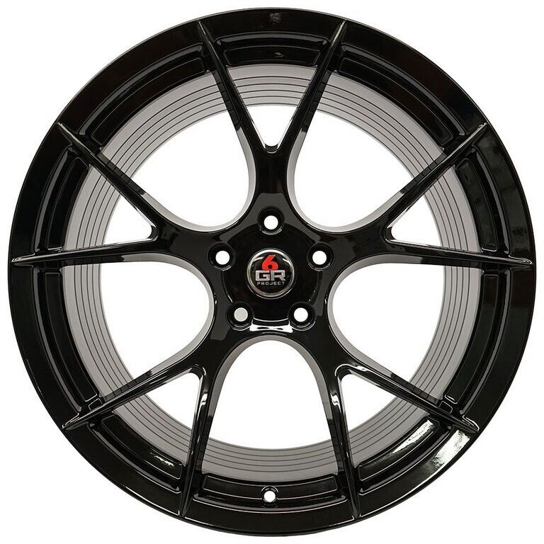 2015-24 Mustang 20'' Project 6GR Ten Spoke Black Staggered Concave Wheels