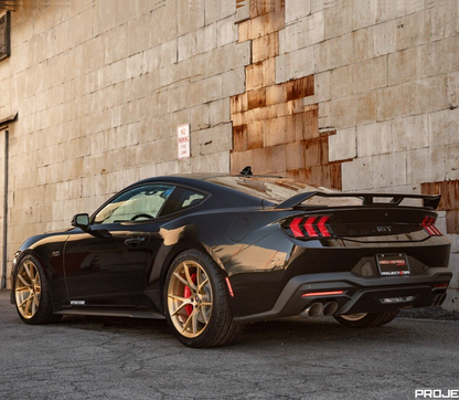 2015-24 Mustang 20'' Project 6GR Ten Spoke Black Staggered Concave Wheels