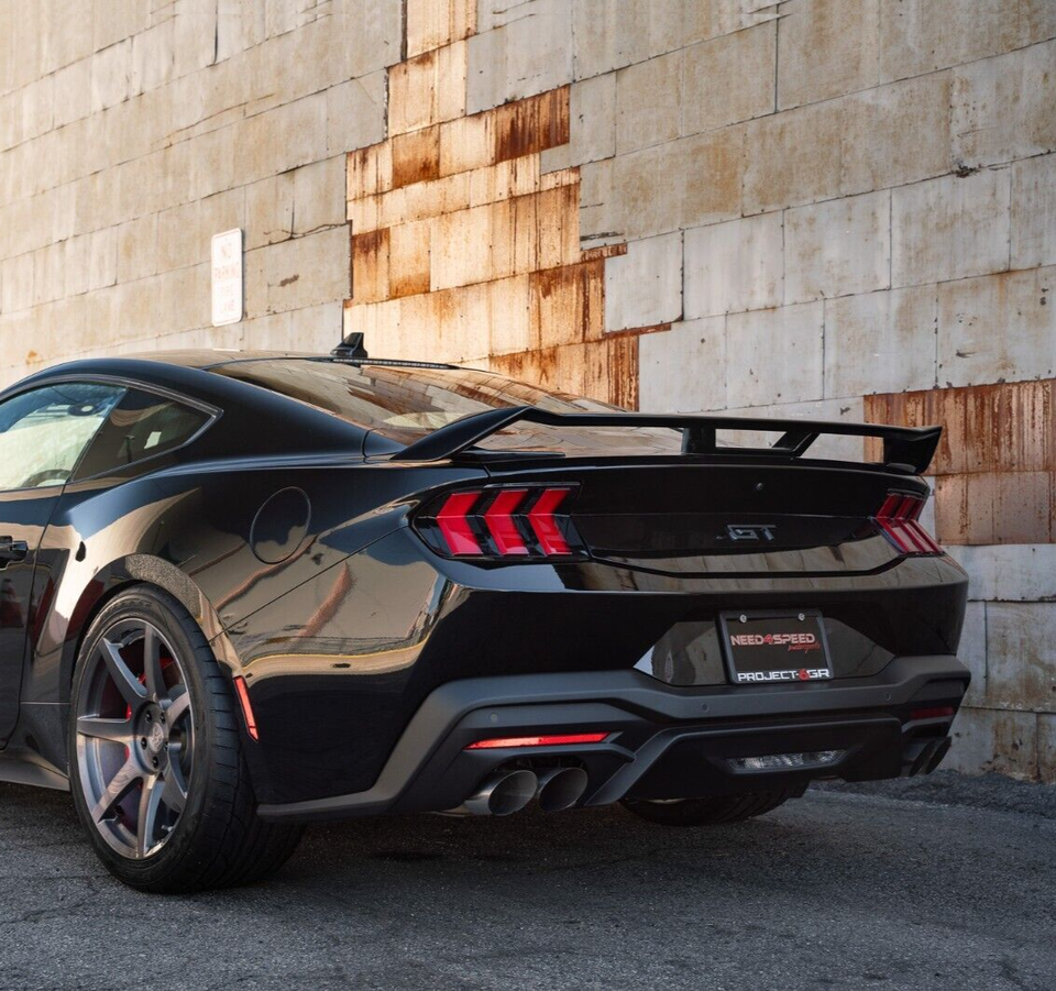 2015-24 Mustang 19'' Project 6GR Seven Spoke Black Staggered Concave Wheels