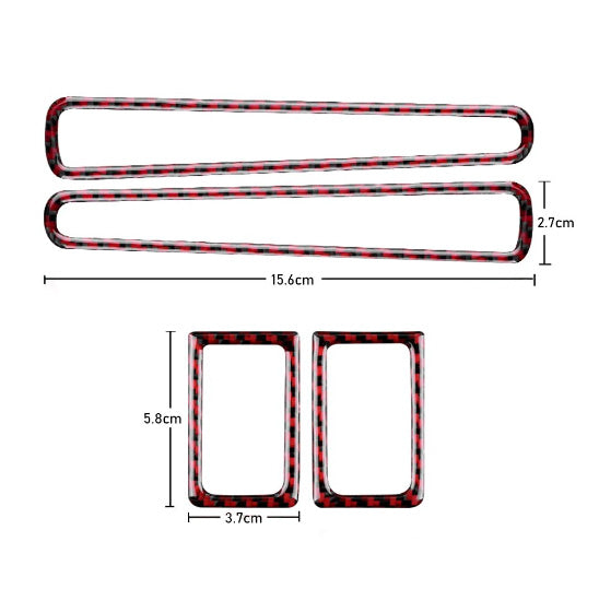 2008 - 16 Nissan GTR R35 Carbon Fiber Door Vent + Lock Trim Kit | Next-Gen Carbon