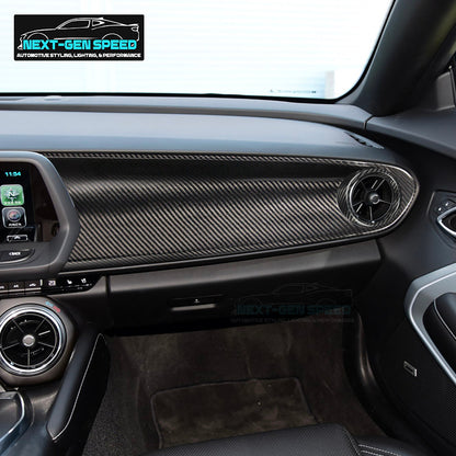2016 - 24 Camaro Hard 1PC Carbon Fiber Passenger Dashboard Cover | Next-Gen Carbon