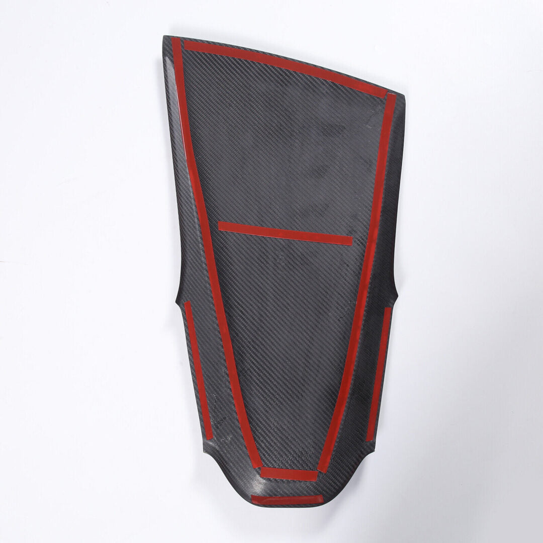 C8 Corvette Carbon Fiber Upper Dash Pad Cover | Black / Red
