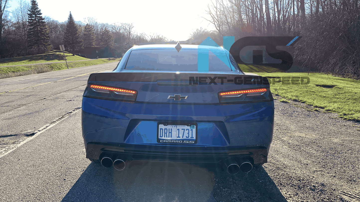 2016 - 18 Camaro Smoked/Clear Sequential Tail Lights - Red Signal