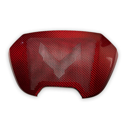C8 Corvette Carbon Fiber Interior Subwoofer Speaker Cover | Black / Red Carbon