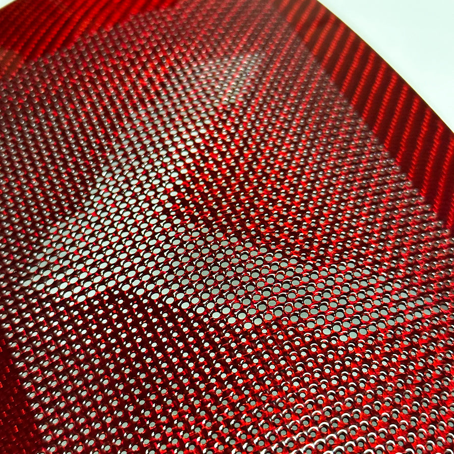 C8 Corvette Carbon Fiber Interior Subwoofer Speaker Cover | Black / Red Carbon