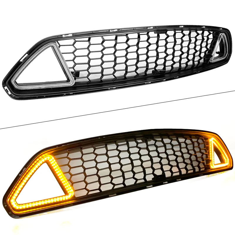 2015 - 17 Mustang Front Bumper Upper Grille W/ LED Lights