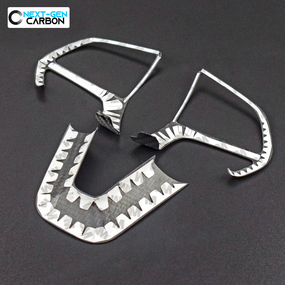 2015 - 23 Charger / Challenger / Durango Carbon Fiber Steering Wheel Trim Cover Kit | Next-Gen Carbon