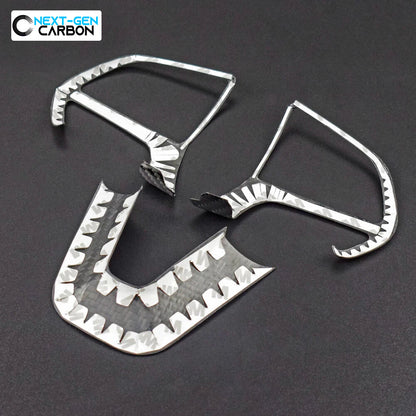 2015 - 23 Charger / Challenger / Durango Carbon Fiber Steering Wheel Trim Cover Kit | Next-Gen Carbon