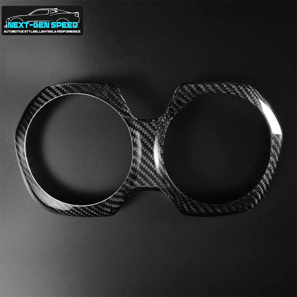 2016 - 24 Camaro Real Carbon Fiber Air Vent Bezel Cover | Black/Red/Blue Carbon