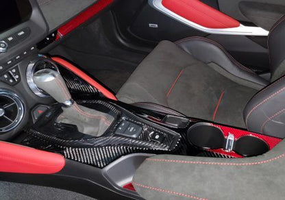 2016 - 24 Camaro Carbon Fiber Gear Shifter Console Trim Cover (Black/Red/Blue)