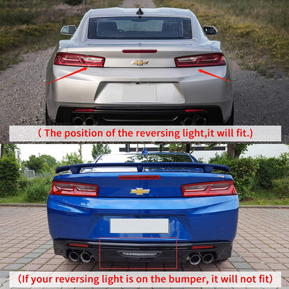 2016 - 18 Camaro Smoked Sequential Tail Lights - Amber Signal