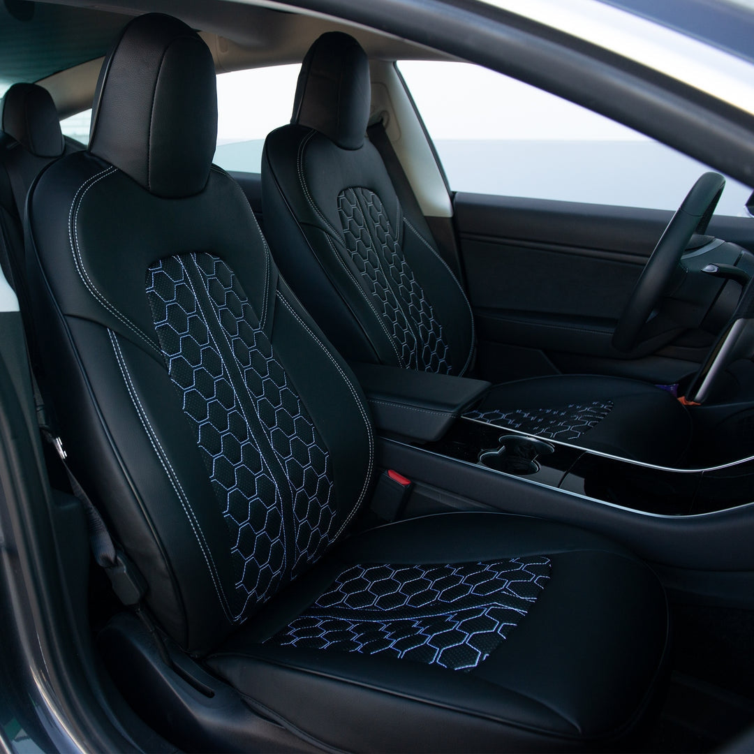 2017 - 23 Tesla Model 3 Custom Leather Seat Covers