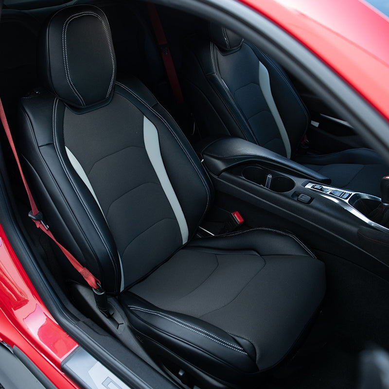 2016+ Camaro Two-Tone Coupe Recaro Leather Seat Covers | KustomCover