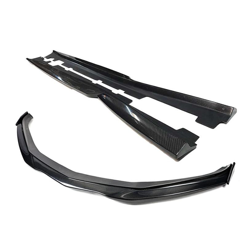 2016 - 24 Camaro SS T6 Carbon Fiber Front Splitter Lip &amp; Side Skirts Kit