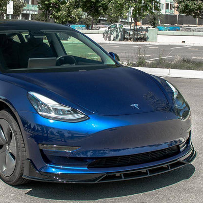 2017 - 24 Tesla Model 3 Gloss Black Performance Front Splitter