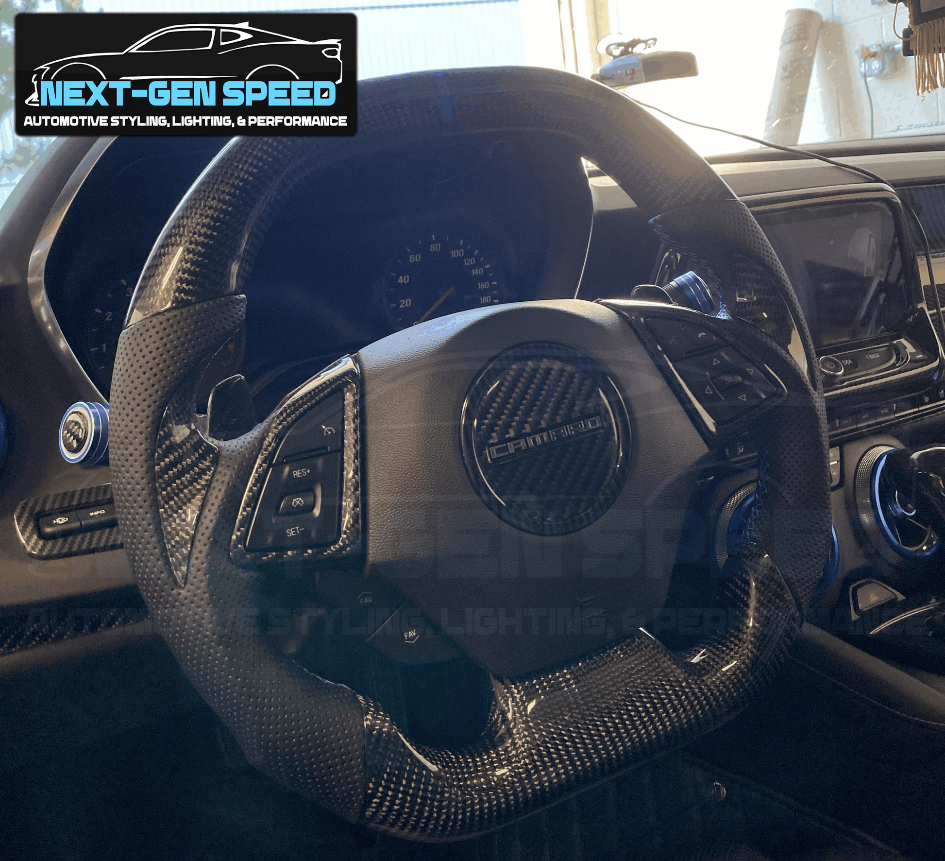 2016-24 Camaro Custom Carbon Fiber Steering Wheel (Complete/Heated) | Next-Gen Carbon